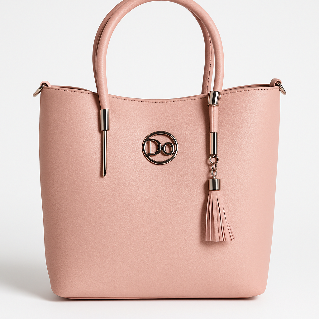 Blush Pink Tassel Tote Bag