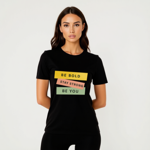 Be Bold – Eco-Friendly Summer Cotton Tee (Black | M & L)