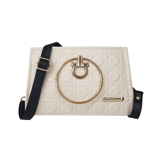 AURA CHIC HAND BAG PEARL WHITE