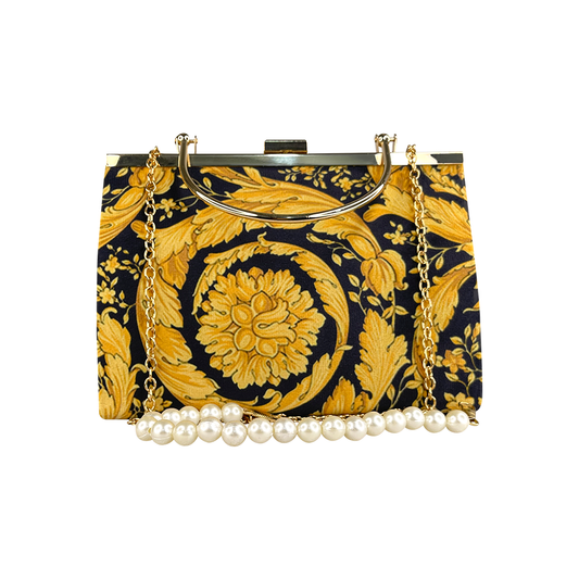 PEARL CHAIN CLUTCH GOLD PATTERN